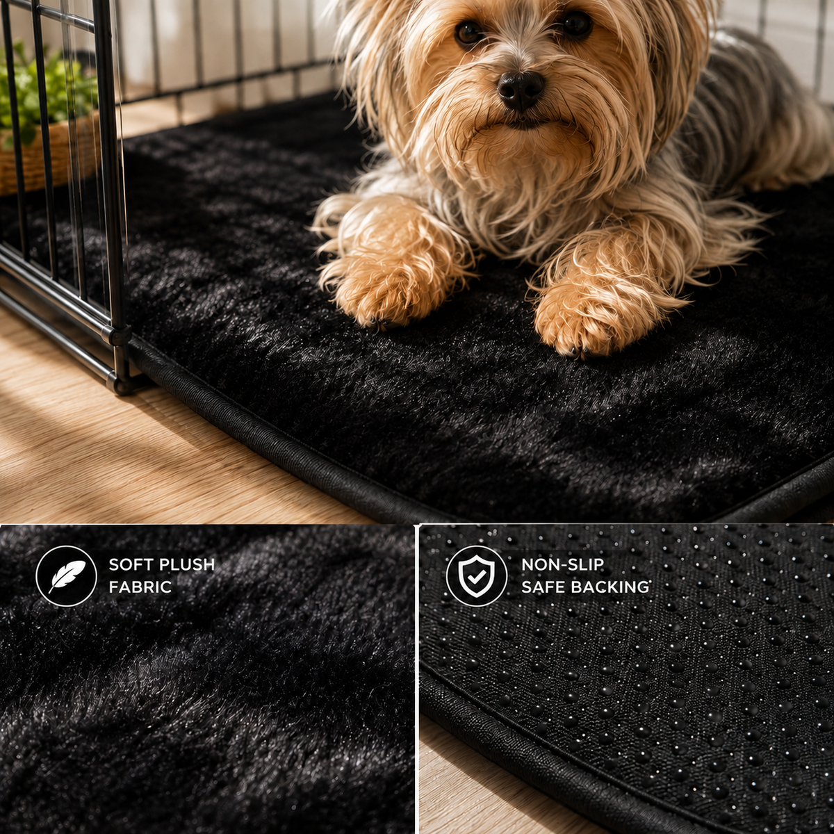 Plush Dog Crate Mat