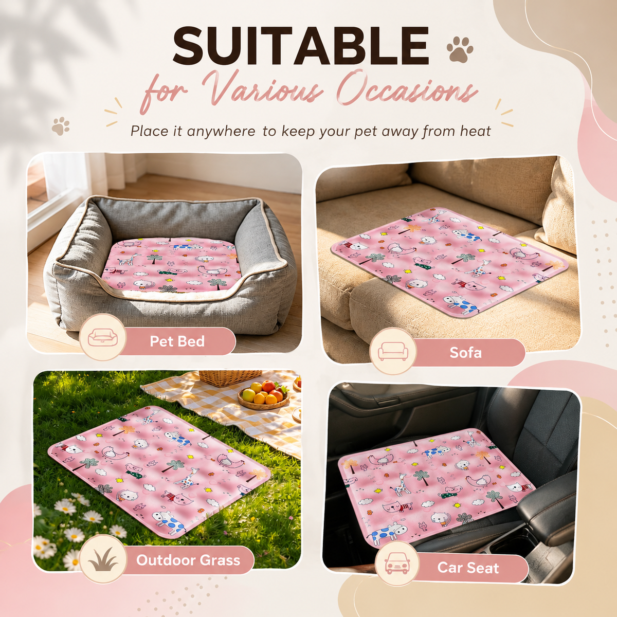 Instant Gel Cooling Pet Mat