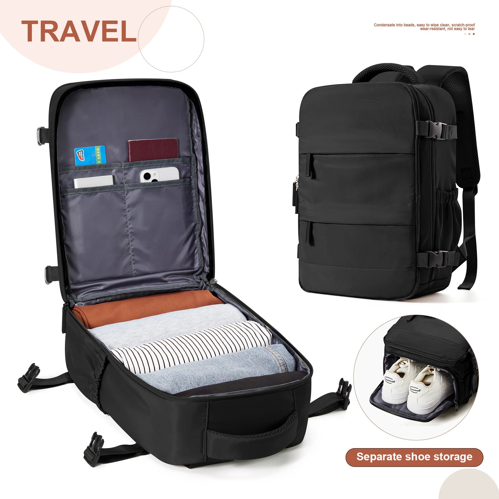 Cabin Bag Travel Backpack for Men and Women